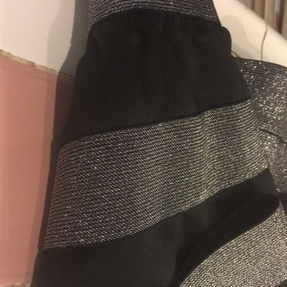 Vintage Black and Silver Mini Skirt - Picture 3 of 5